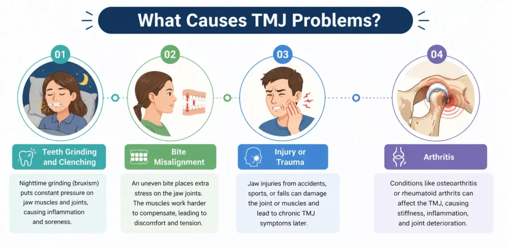 Causes of TMJ disorders